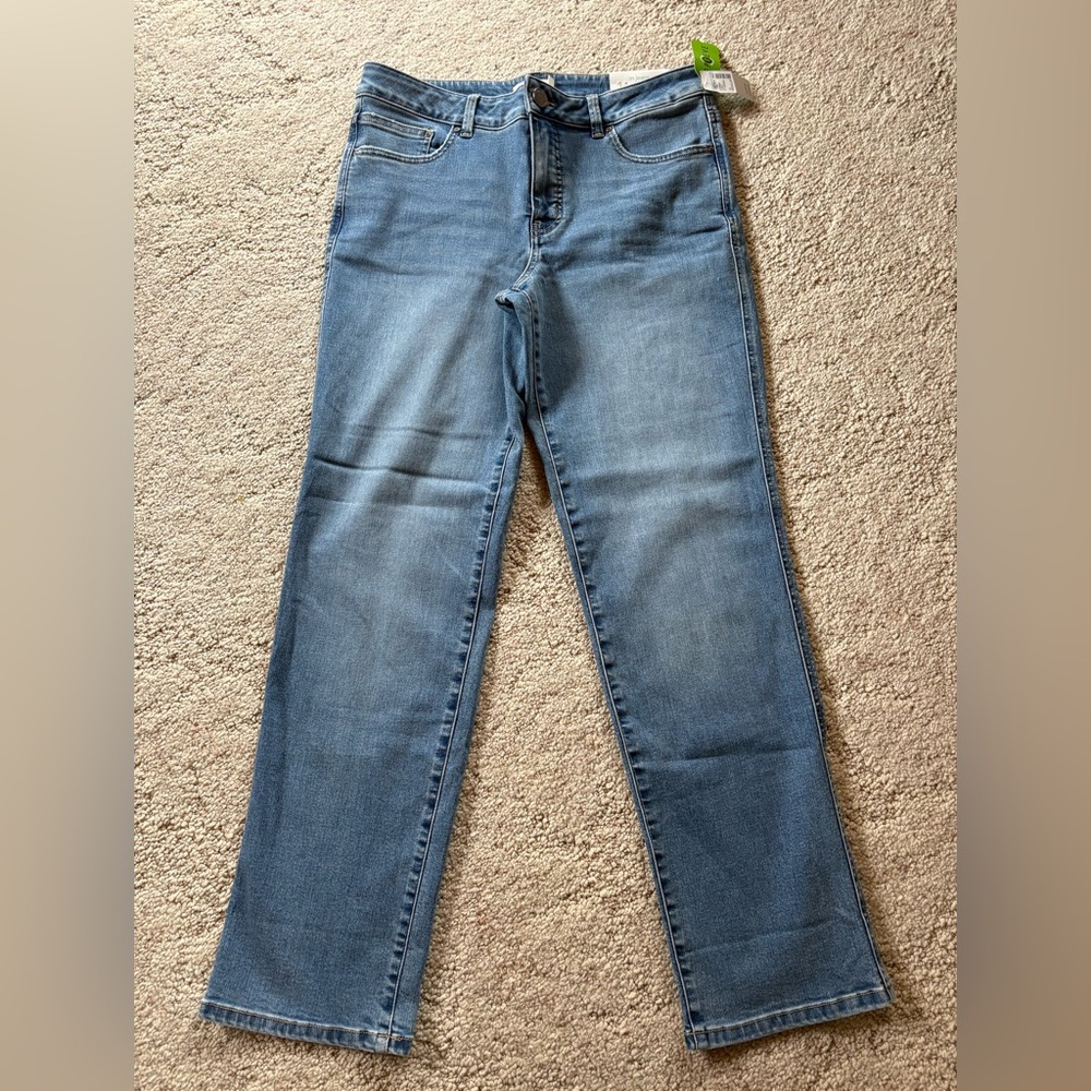 Maurices Everflex Light Blue Slim Straight Mid Rise Jeans